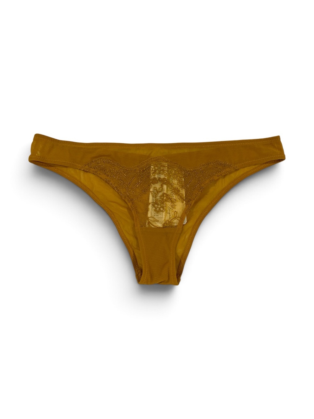 Forever 21 Mustard Lace-Trim Bikini Brief